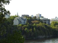 Felsen, den der Einbrecher hoch kletterte