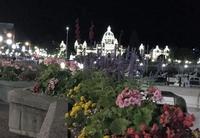 Das beleuchtete Parlament in Victoria