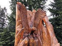 Holzschnitz-kunst auf Grouse Mountain