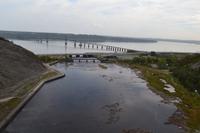 Blick von den Montmorency-Wasserfällen auf den St.-Lorenz-Strom