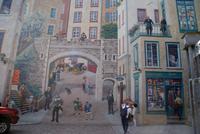 Schöne Wandmalereien in Quebec