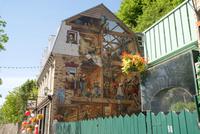 Schöne Wandmalereien in Quebec