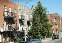 Schöne Wohnhäuser in Montreal