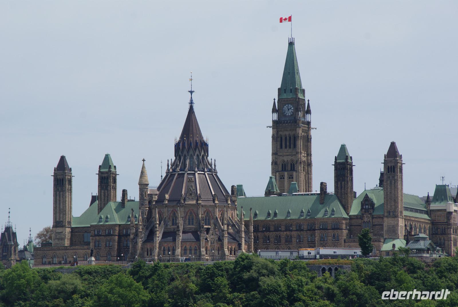 Blick von Gatineau zum Parlamenthügel