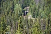 Wir warten auf den Zug am Spiraltunnel