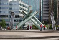 Das Olympische Feuer in Vancouver-anlässlich des Canada Days wieder entflammt