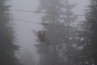 Zipliner auf Grouse Mountain...leider spielt das Wetter nicht mit