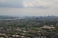 Ankunft in Montréal - Blick vom Turm des Olympiastadions Richtung Stadtzentrum