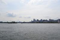 Ankunft in Montréal - Blick von der Île Sainte-Hélène in Richtung Stadtzentrum