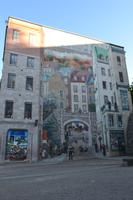 Abendstimmung in Québec - Wandmalerei in der unteren Altstadt