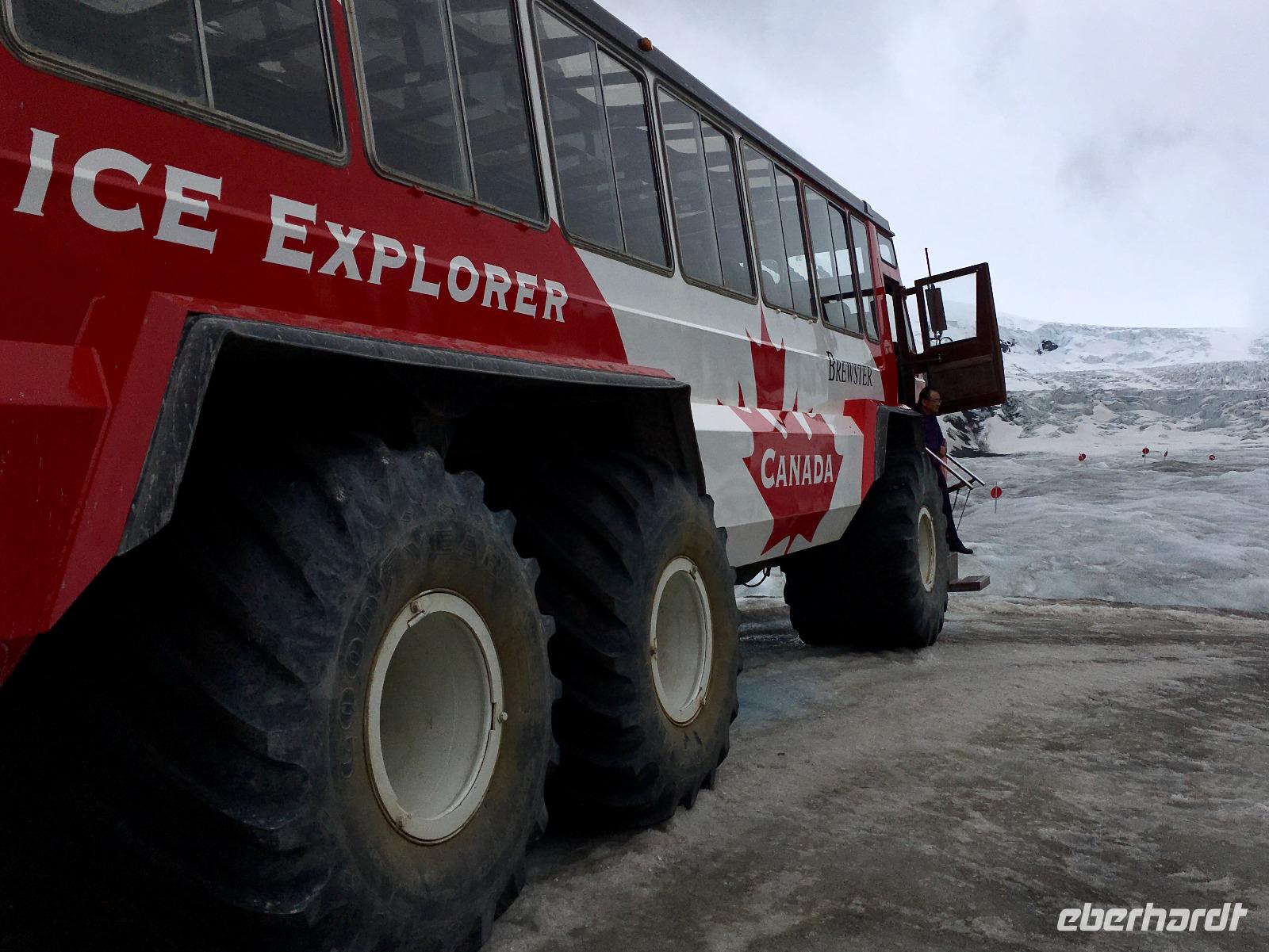 der Cruiser auf dem Gletscher