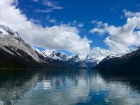 Postkartenwetter auf Maligne See
