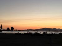 Sonnenuntergang in Vancouver am letzten Tag unserer schoenen Reise