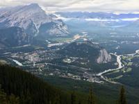 Sicht von Sulphure Mountain auf Banff