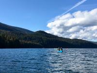 Paddeln im zig zag Muster