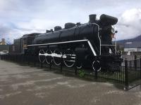 Aufenthalt in Jasper - Alte Dampflok