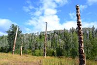 Totempfähle in Kitwanga