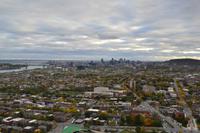 Ankunft in Montréal - Blick vom Turm Richtung Innenstadt