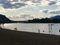 Badestrand in Kamloops am Abend