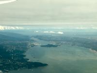 die Bucht von Vancouver mit Stanley Park in der Mitte