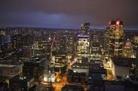 Blick auf Vancouver bei Nacht