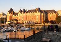 Empress Hotel in Victoria in der Abendsonne