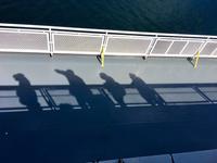 Passagiere auf der Faehre