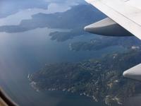 Heimflug ueber Vancouvers North Shore