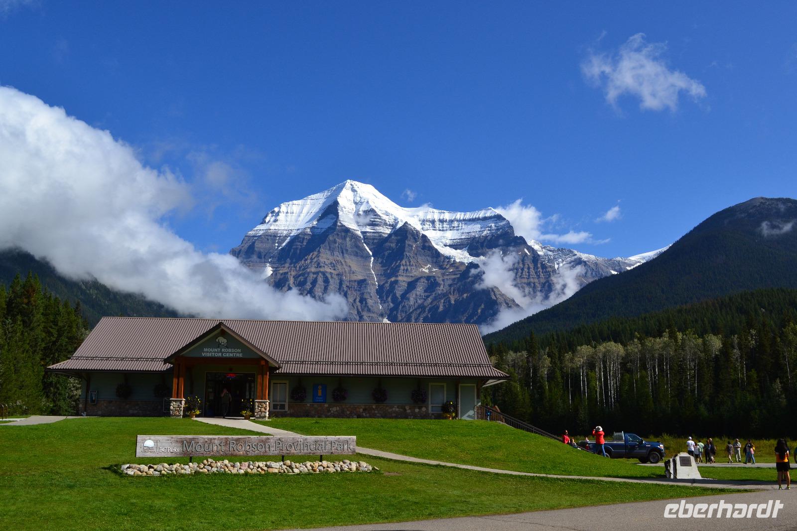 Auf dem Yellowhead Highway von Jasper nach Prince George - Mittagspause am Mount Robson
