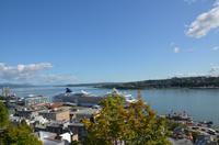 Québec - Ausblick von der Oberstadt auf den Sankt-Lorenz-Strom