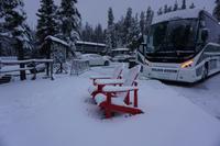 351 Sunwapta Lodge mit Schnee