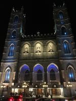 Kathedrale Notre-Dame in Montréal bei Nacht