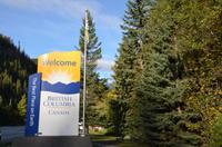 Grenze von Alberta zu British-Columbia