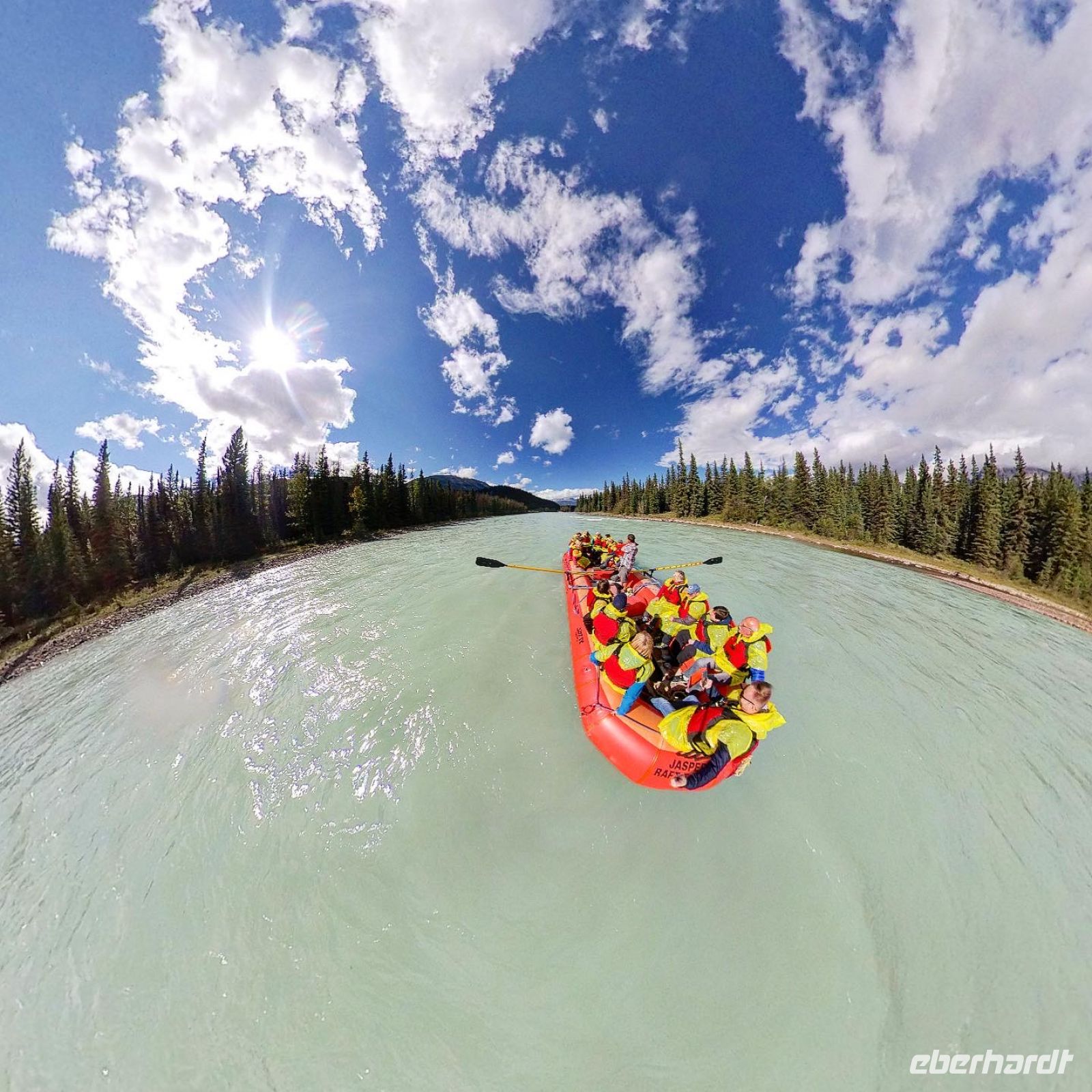 Raftingfahrt auf dem Athabasca River