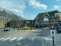 Fahrt durch Banff - vorbei am Banff Springs Hotel