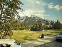 Fahrt durch Banff - vorbei am Banff Springs Hotel