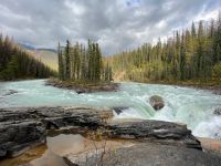Fotostopp an den Sunwapta Wasserfällen