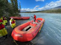 Raftingfahrt auf dem Athabasca River