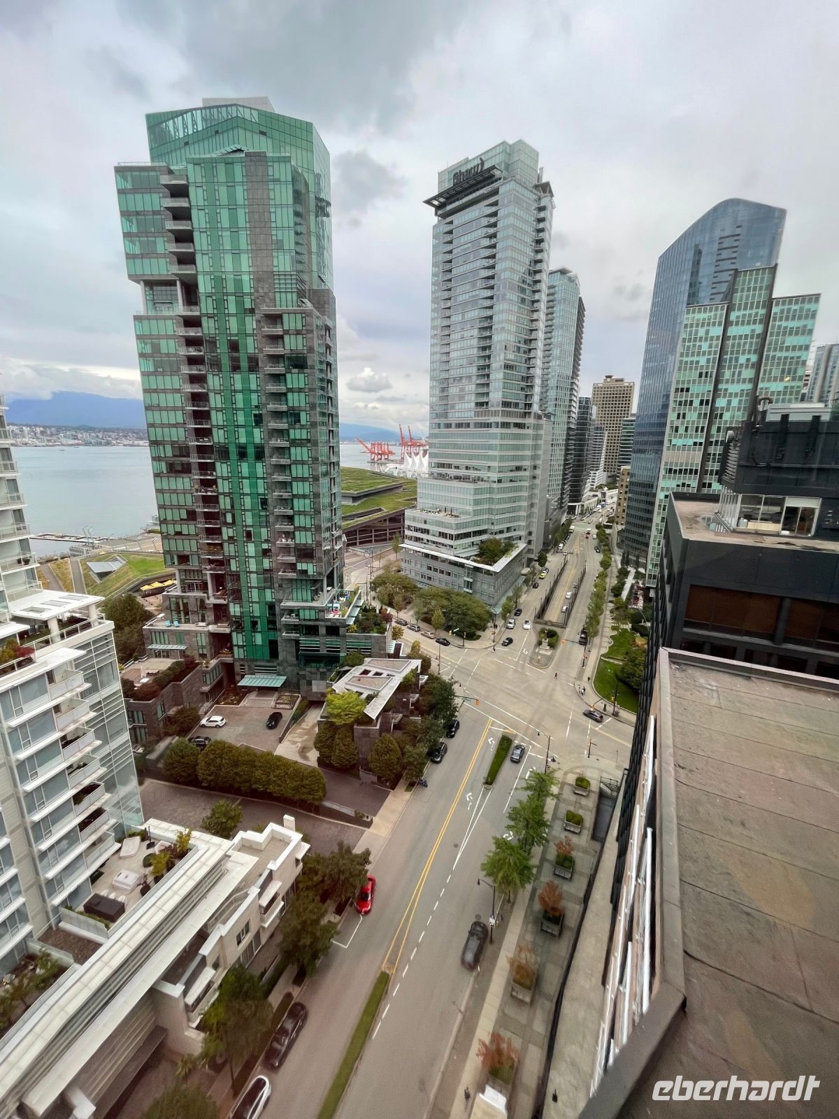 Blick von der 19. Etage unseres Hotels