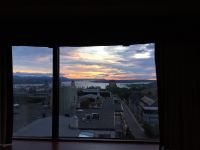 Gezoomter Blick von meinem Hotelzimmer in Quebec