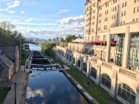 Der Rideau Canal bei Chateau Laurier in Ottawa
