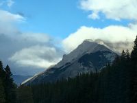 Abendsonne auf den Bergen in Banff