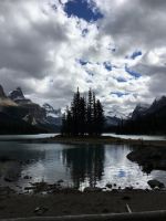 Spirit Island in den Rocky Mountains