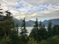 Erster Blick auf den Pazifischen Ozean bei Squamish 