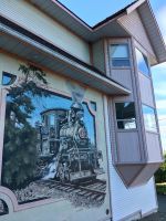 Gemaelde an einer Hauswand in Chamainus