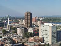 Blick auf Montreal und die Pont Jaques Cartier