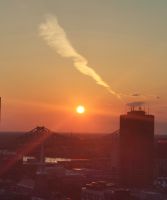 Sonnenaufgang am Sonntagmorgen in Montreal