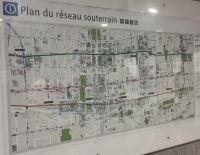 Stadtplan Monreals, blauer Rand markiert die Unterstadt