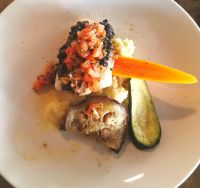 Leckeres Kabeljaufilet im Chateau Montebello