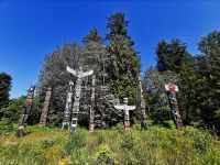 Totempfähle im Park von Vancouver